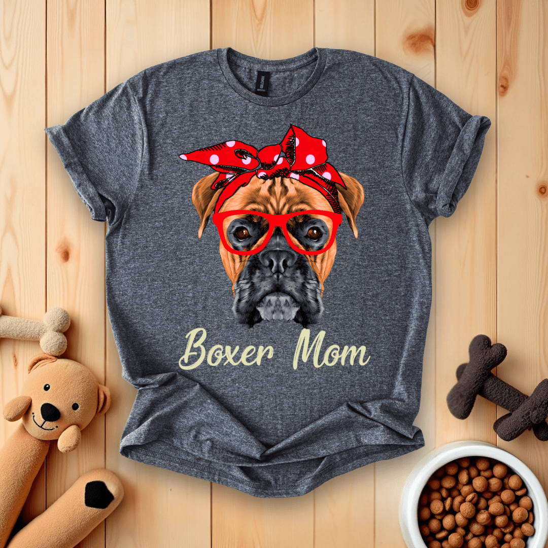 Dark Heather / S Boxer Mom T-Shirt