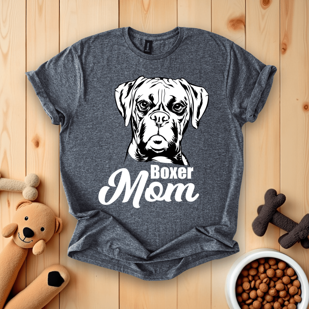 Dark Heather / S Boxer Mom T-Shirt