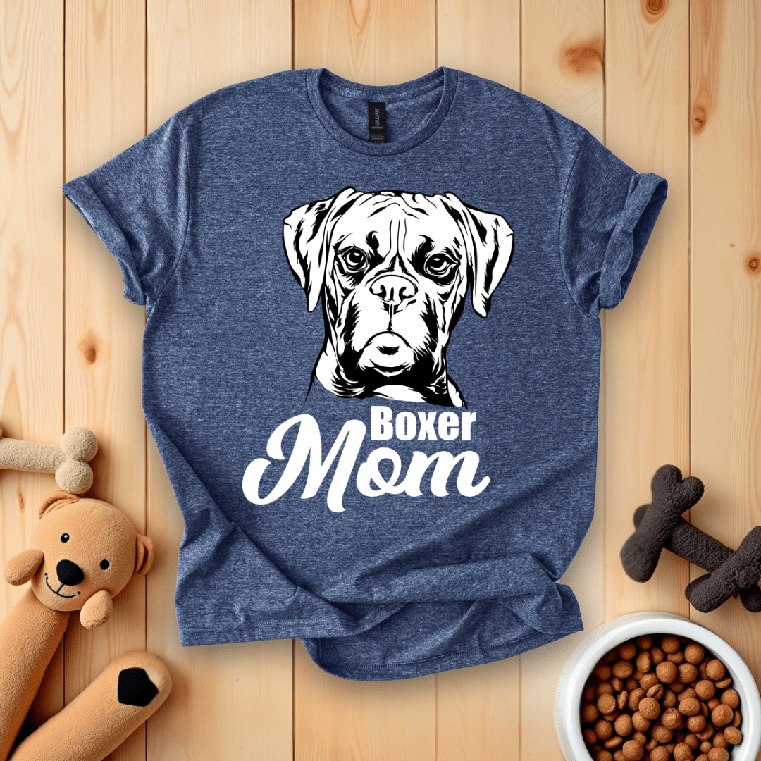 Heather Navy / S Boxer Mom T-Shirt