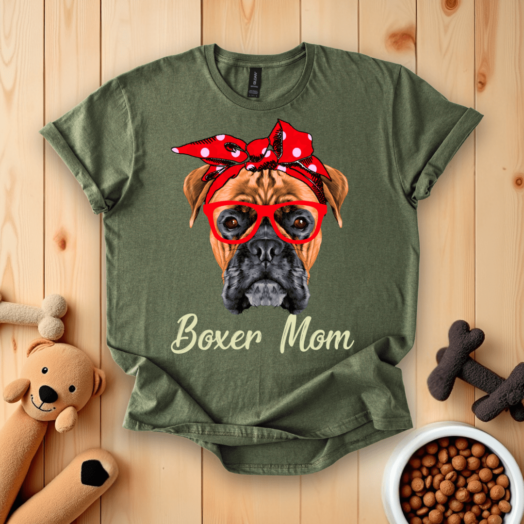 Military Green / S Boxer Mom T-Shirt