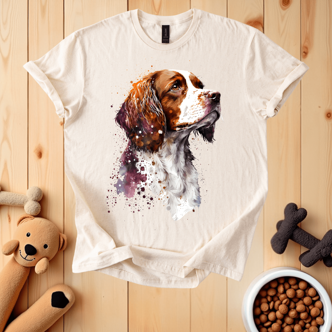 Natural / S Brittany Dog T-Shirt