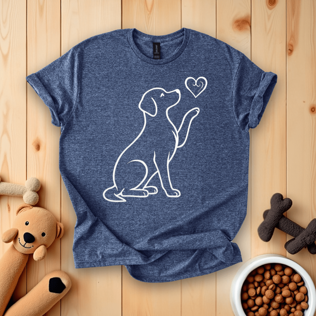 Heather Navy / S Brittany Spaniel Love T-Shirt