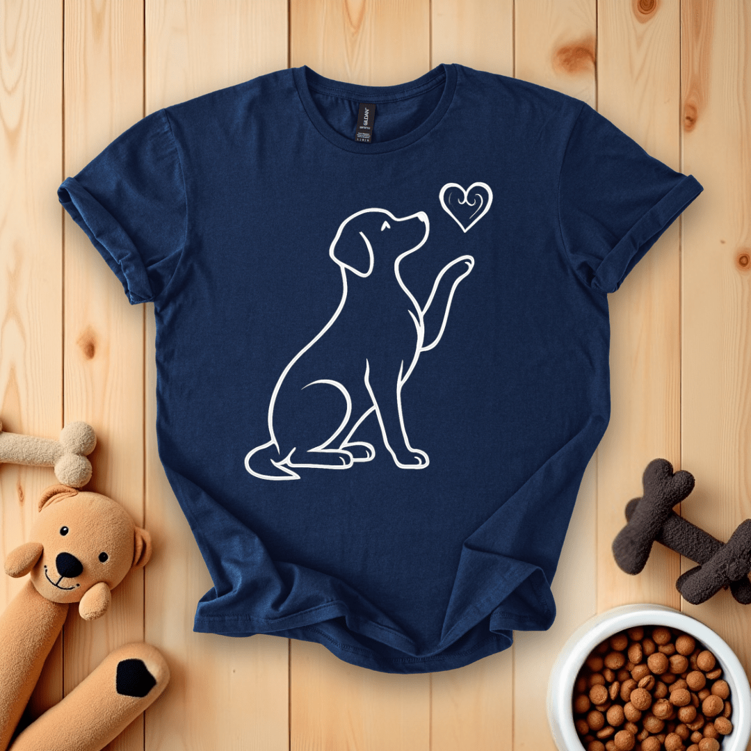 Navy / S Brittany Spaniel Love T-Shirt