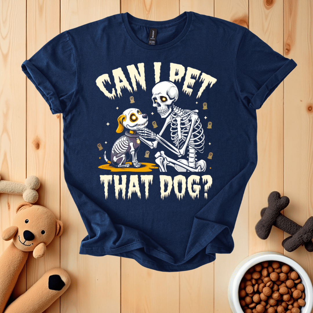 Navy / S Can I Pet That Dog T-Shirt
