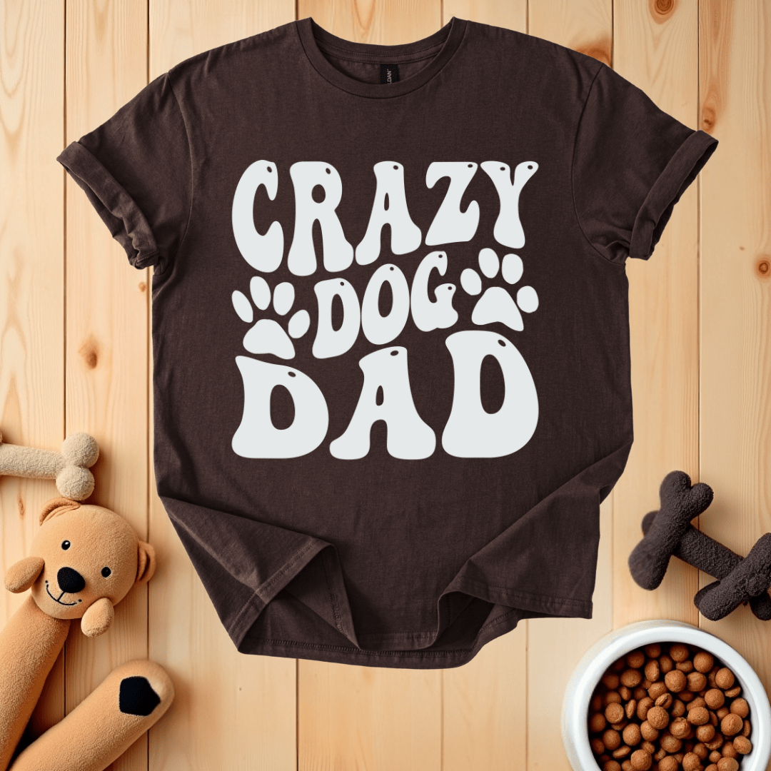 Dark Chocolate / S Crazy Dog Dad T-Shirt