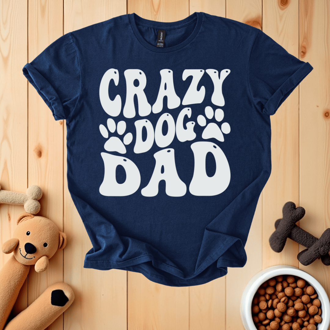 Navy / S Crazy Dog Dad T-Shirt