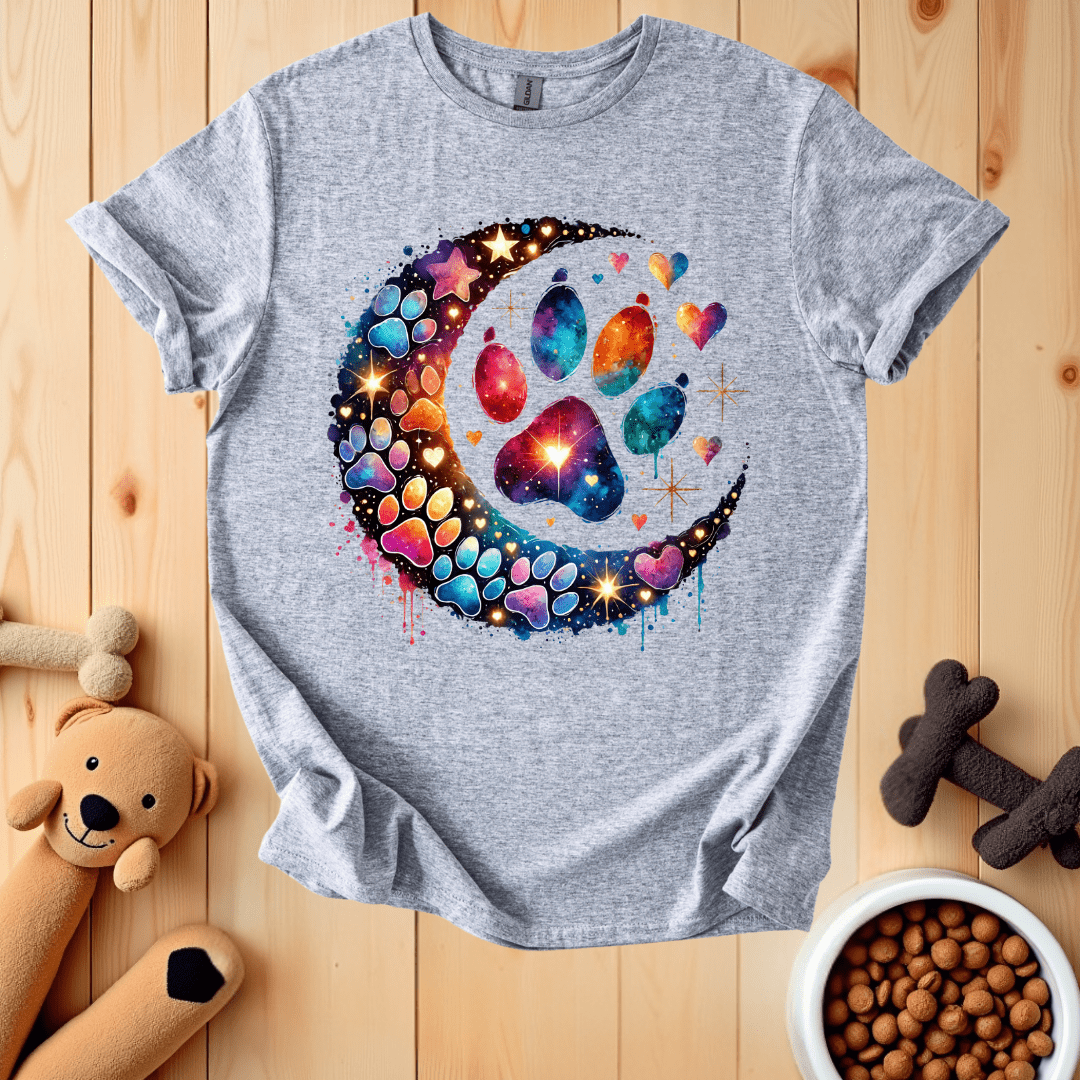Sport Grey / S Crescent Moon Dog Paw T-Shirt