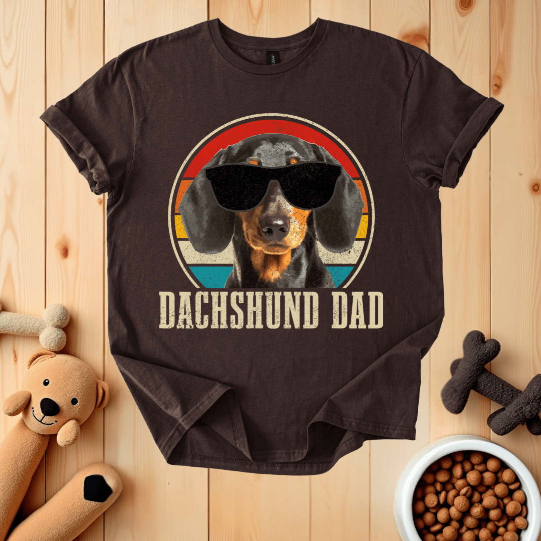 Dark Chocolate / S Dachshund Dad T-Shirt