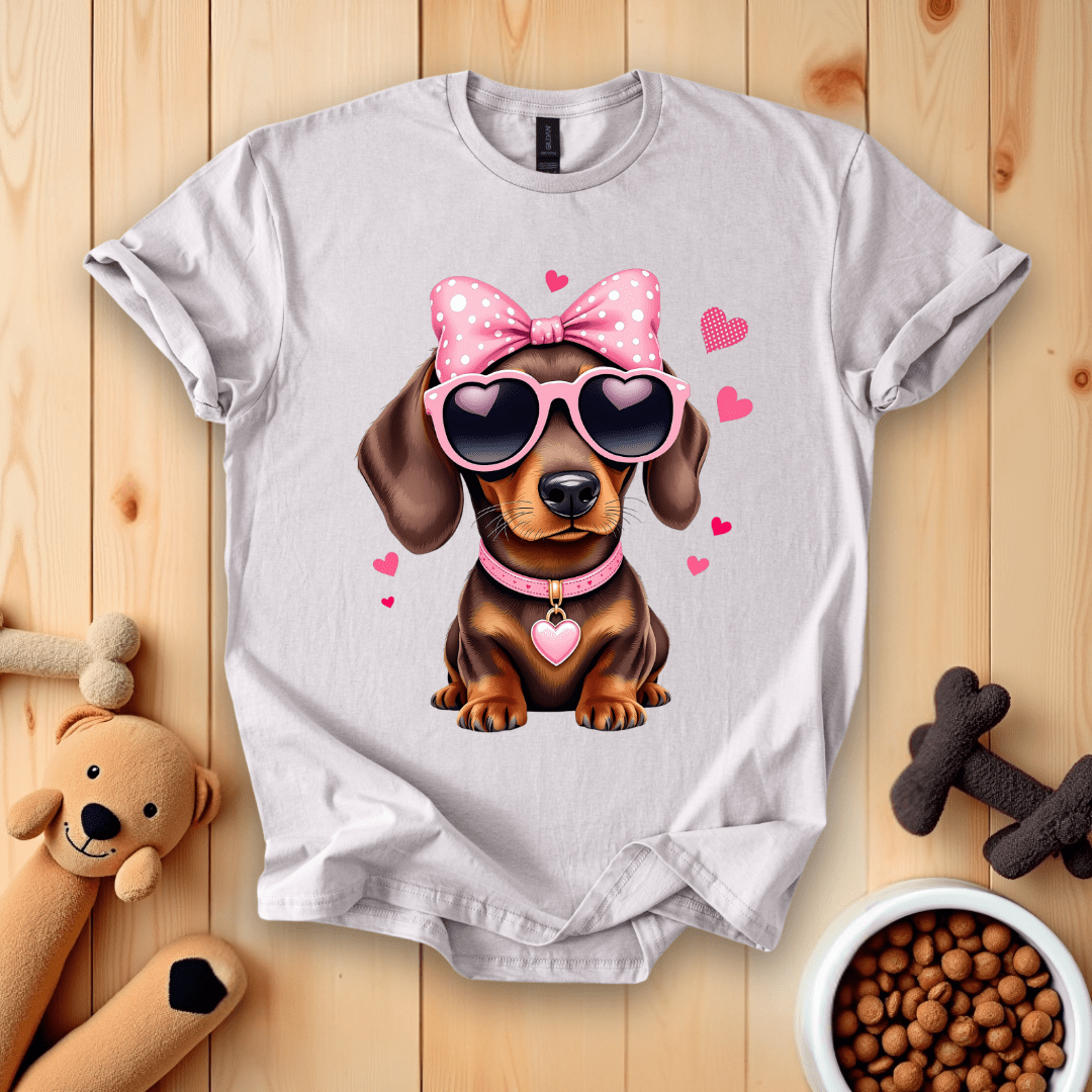 Ice Grey / S Dachshund Love T-Shirt