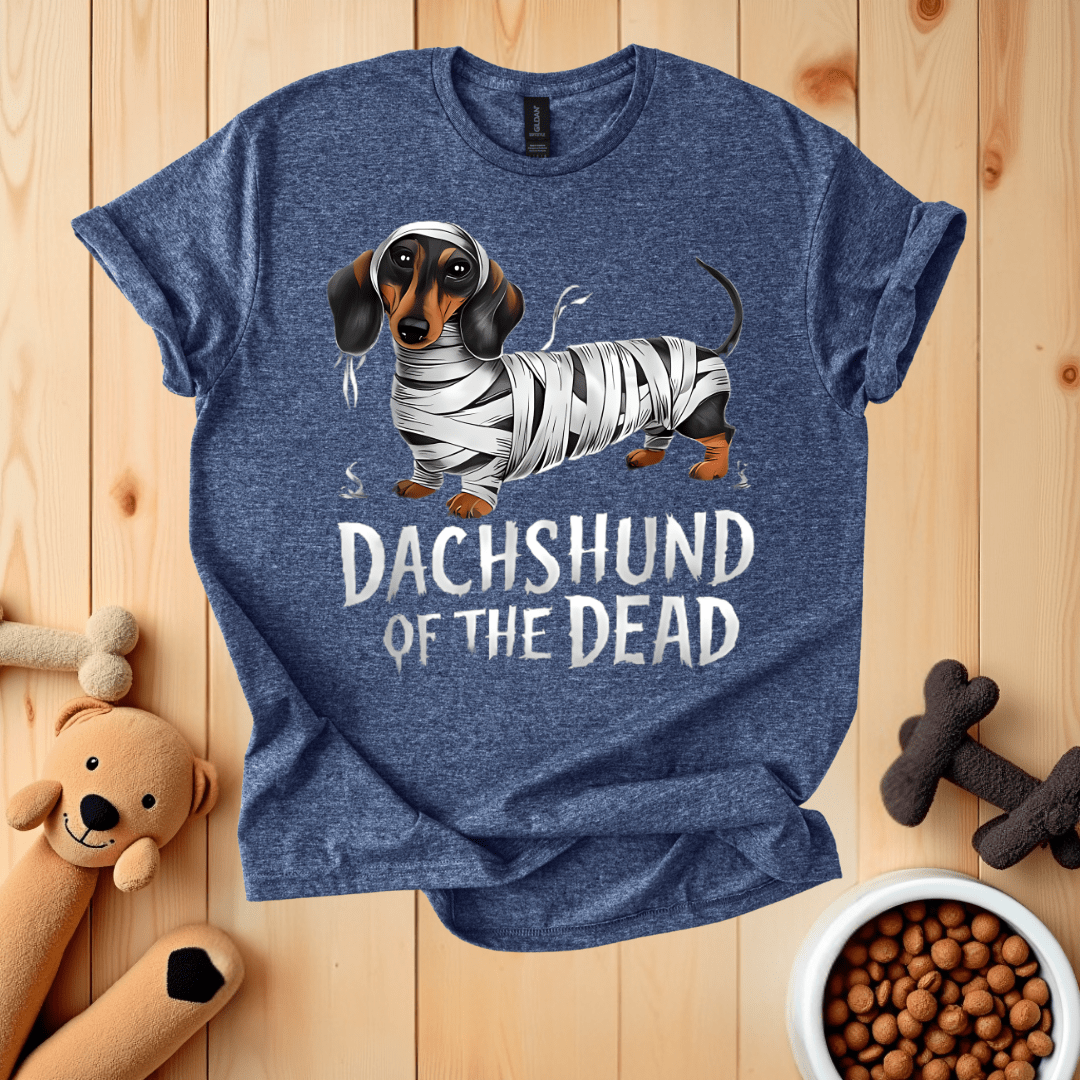 Heather Navy / S Dachshund Of The Dead T-Shirt