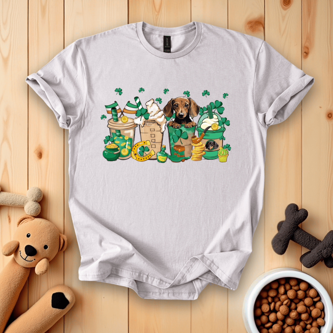 Ice Grey / S Dachshund St Patrick Day T-Shirt