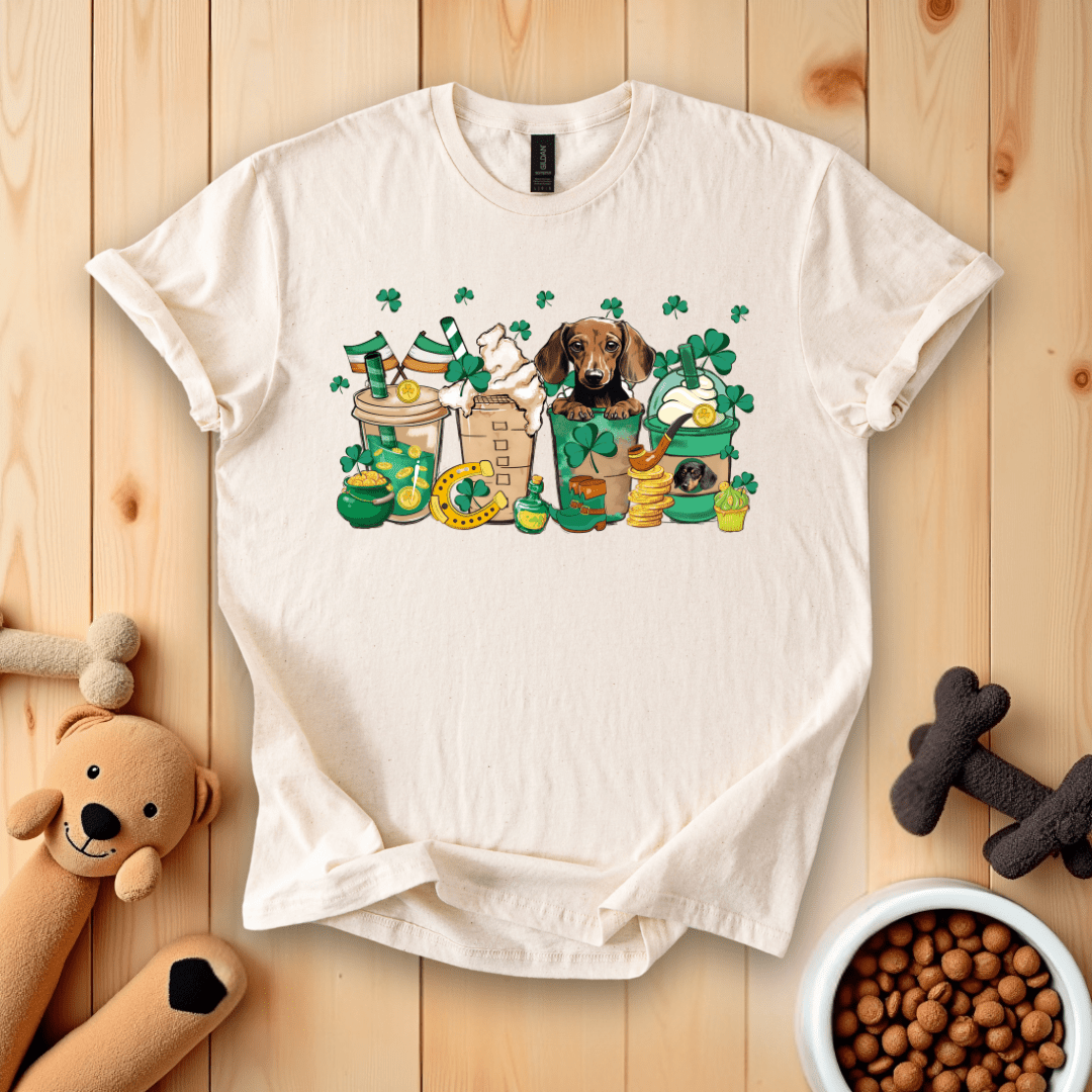 Natural / S Dachshund St Patrick Day T-Shirt