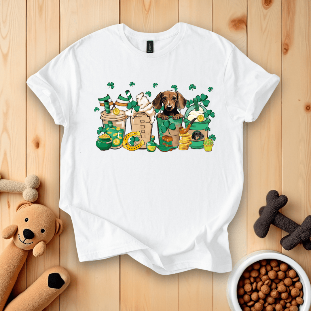 White / S Dachshund St Patrick Day T-Shirt
