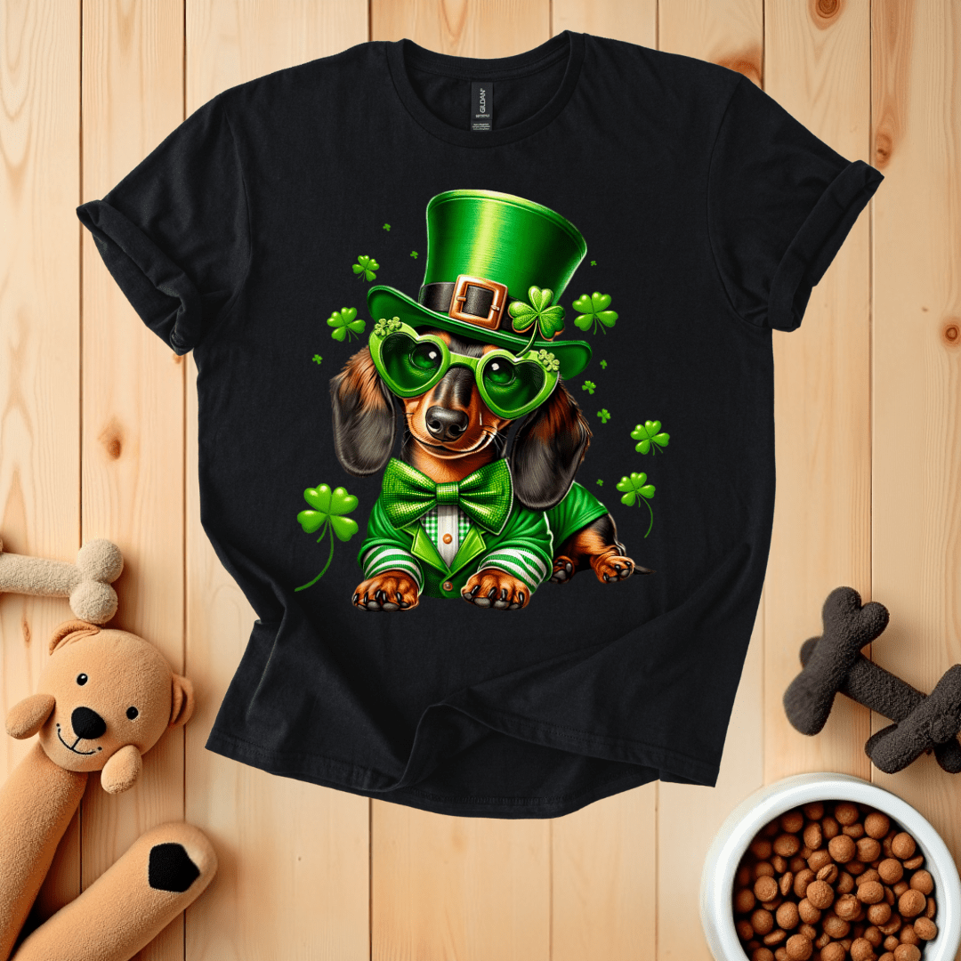 Black / S Dachshund St. Patrick's Day T-Shirt