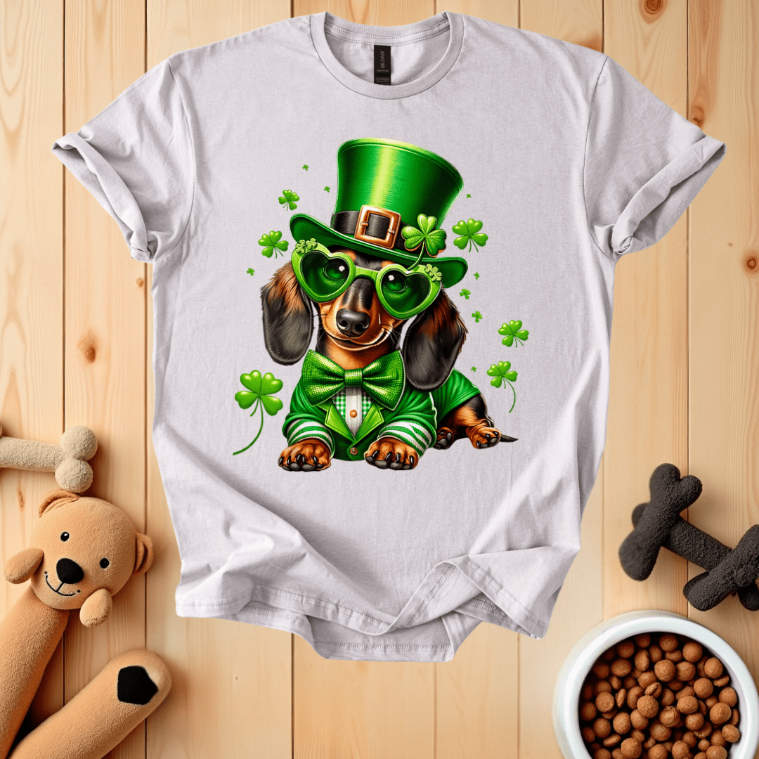 Ice Grey / S Dachshund St. Patrick's Day T-Shirt
