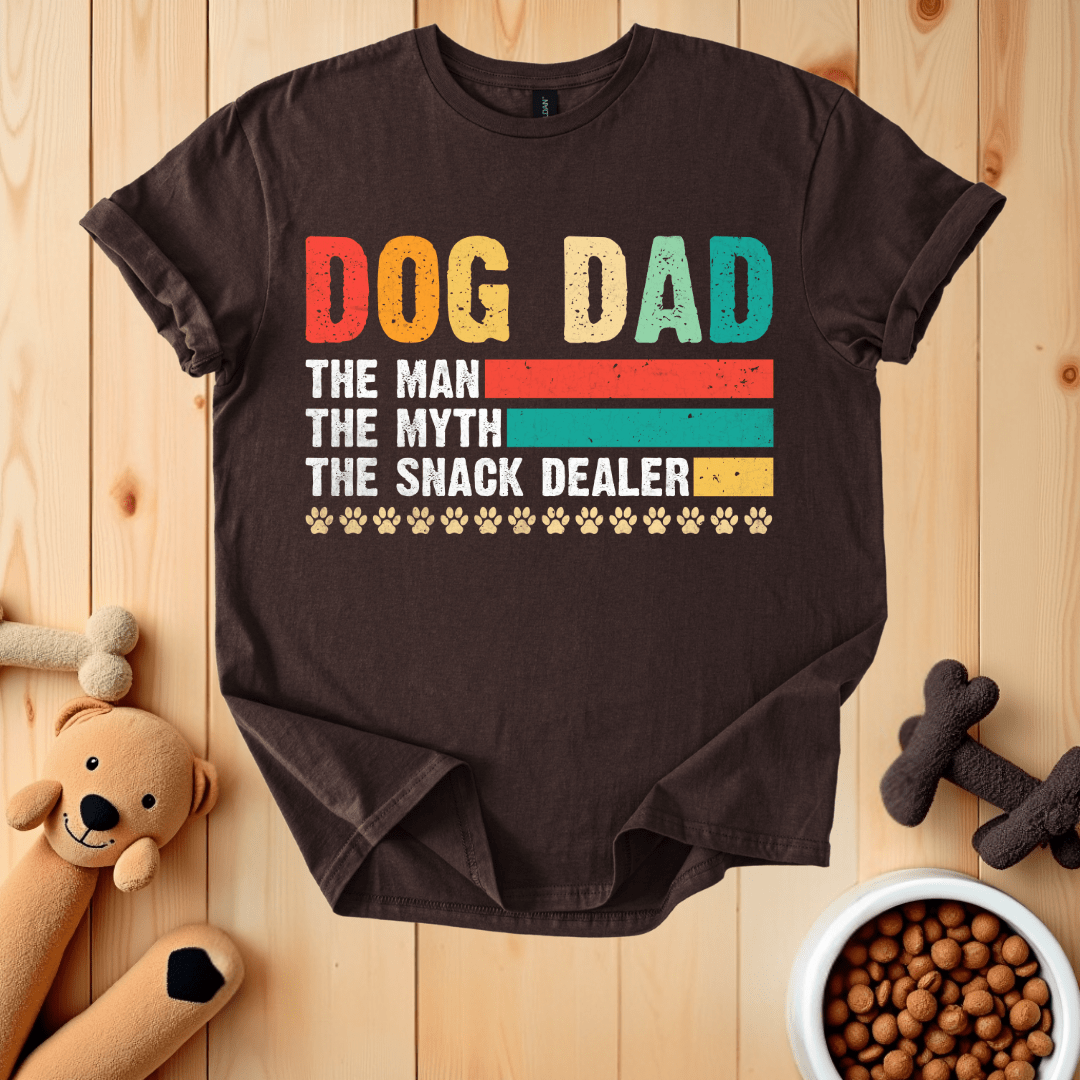 Dark Chocolate / S Dog Dad The Man The Myth T-Shirt