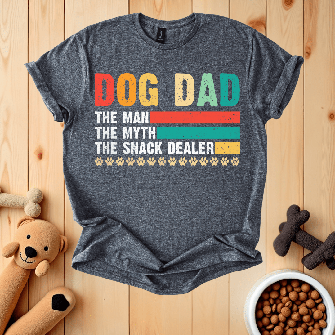 Dark Heather / S Dog Dad The Man The Myth T-Shirt