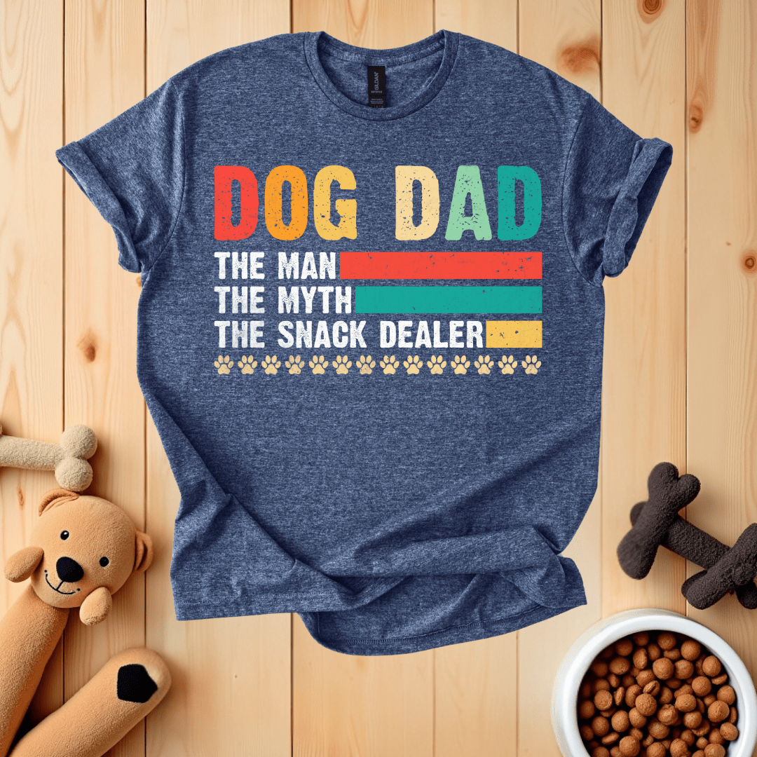 Heather Navy / S Dog Dad The Man The Myth T-Shirt