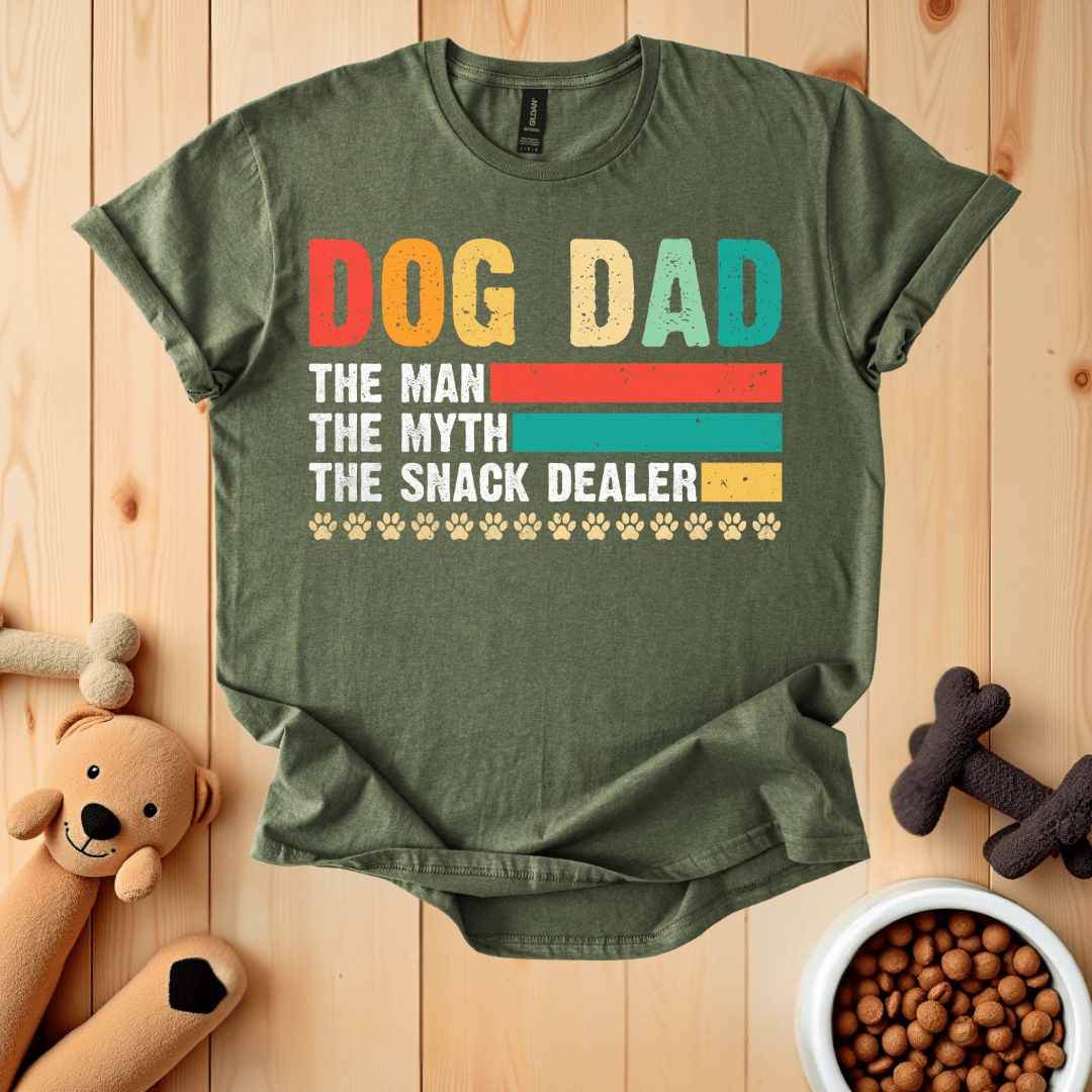 Military Green / S Dog Dad The Man The Myth T-Shirt