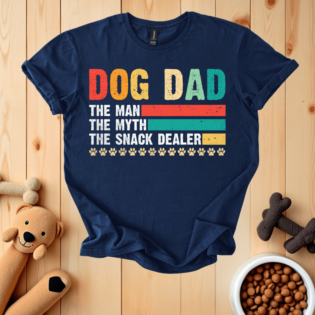Navy / S Dog Dad The Man The Myth T-Shirt