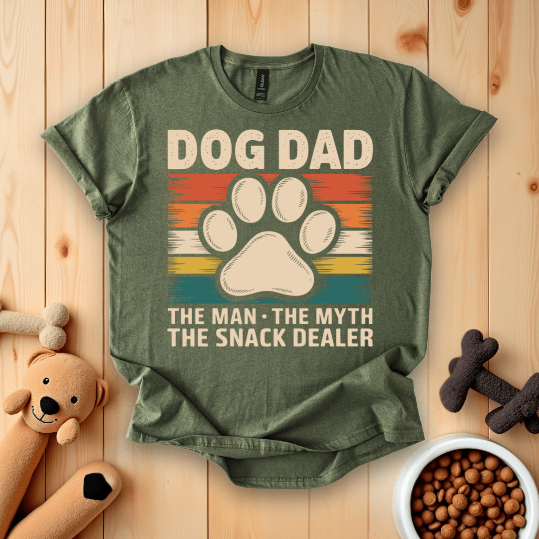 Military Green / S Dog Dad The Man The Myth The Snack Dealer T-Shirt