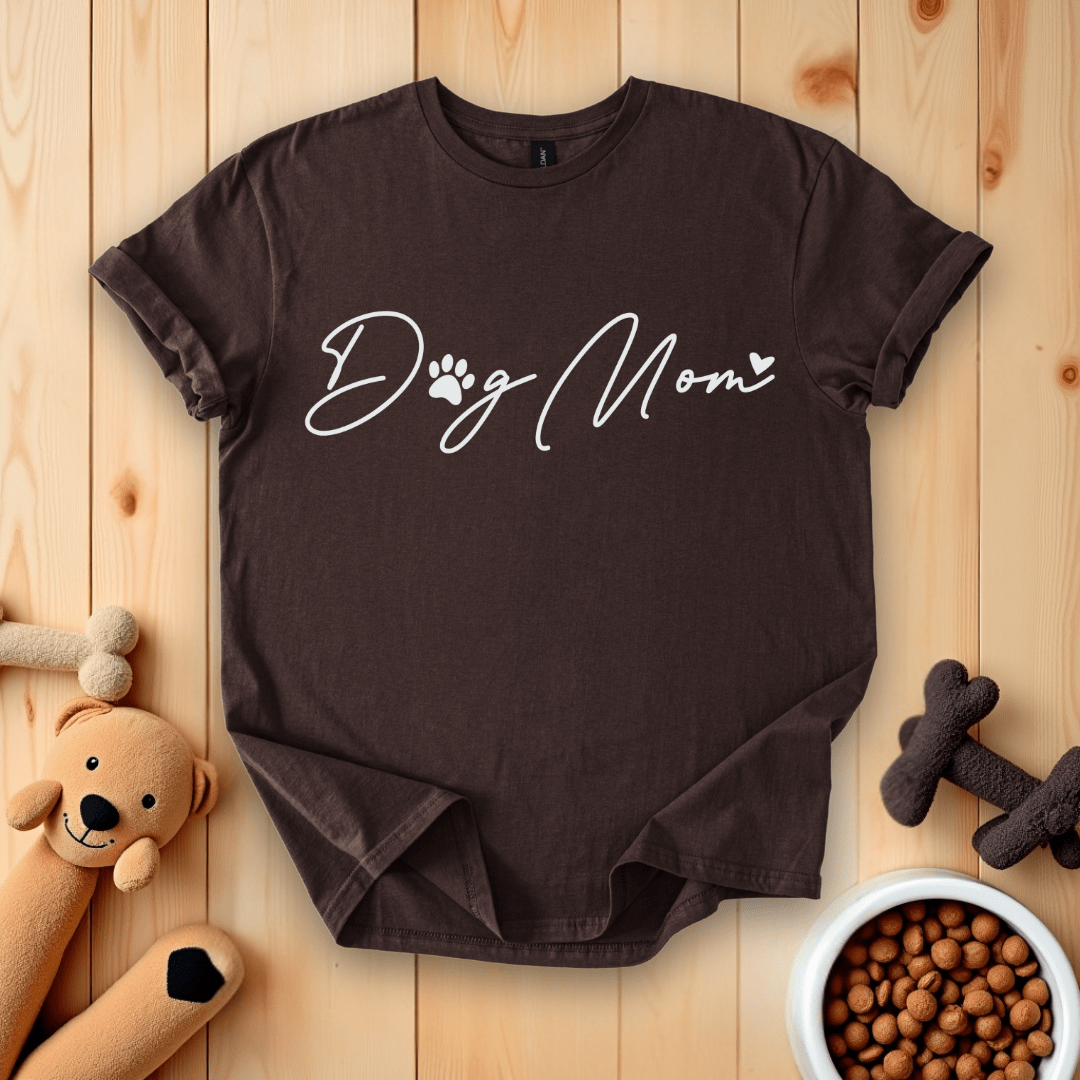 Dark Chocolate / S Dog Mom T-Shirt