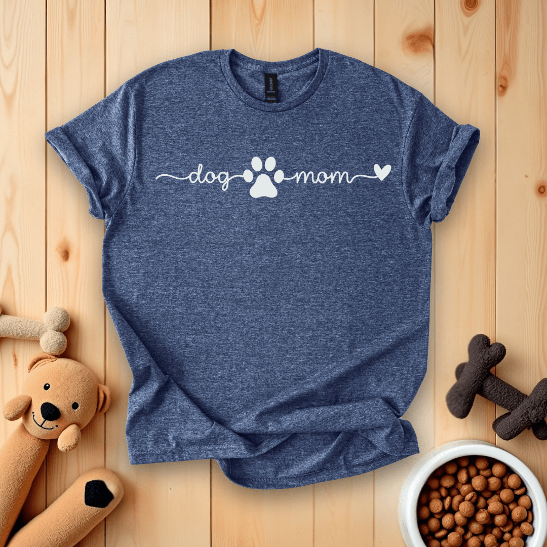 Heather Navy / S Dog Mom T-Shirt