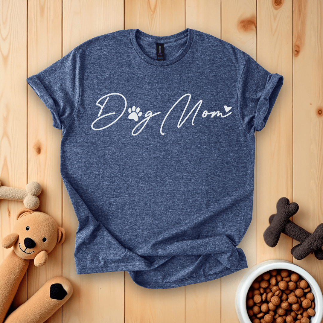 Heather Navy / S Dog Mom T-Shirt