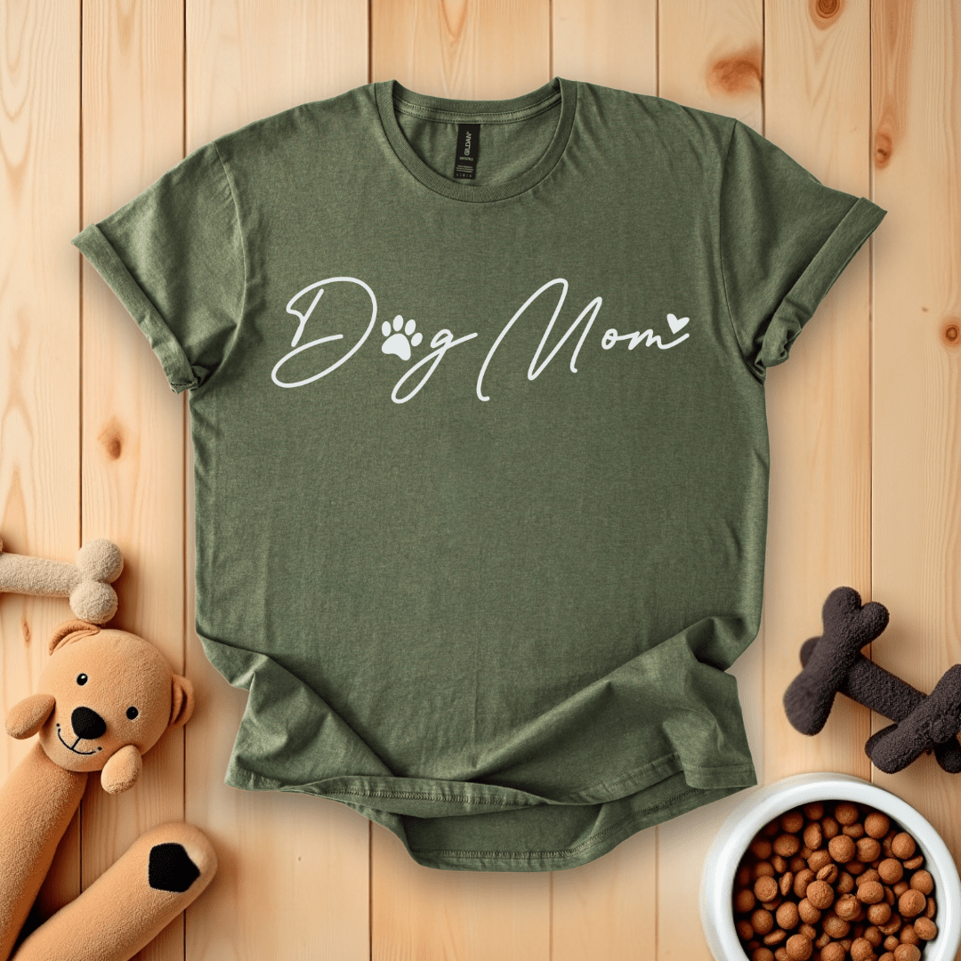 Military Green / S Dog Mom T-Shirt