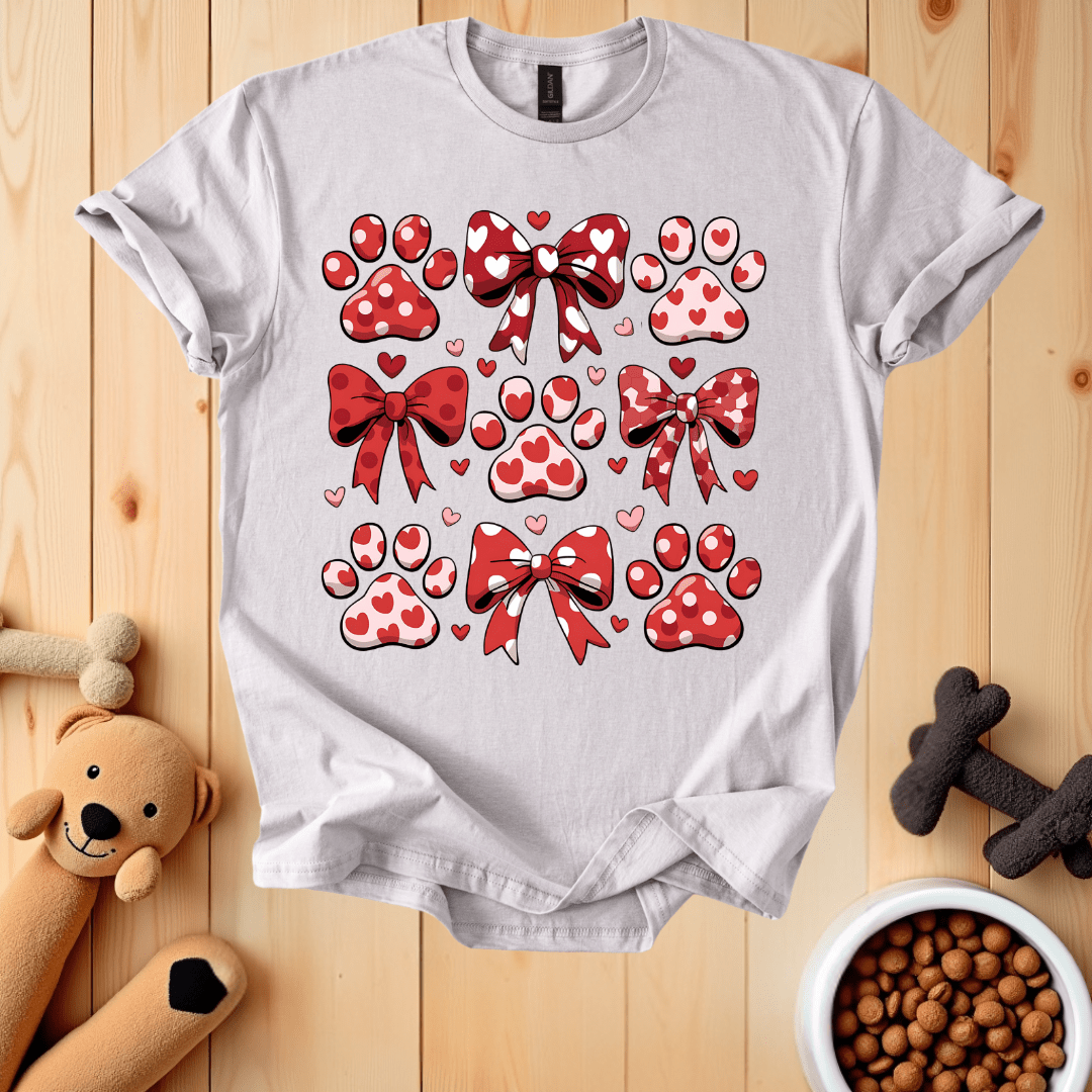 Ice Grey / S Dog Mom Valentine T-Shirt
