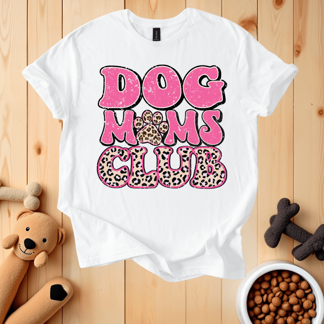 White / S Dog Moms Club T-Shirt