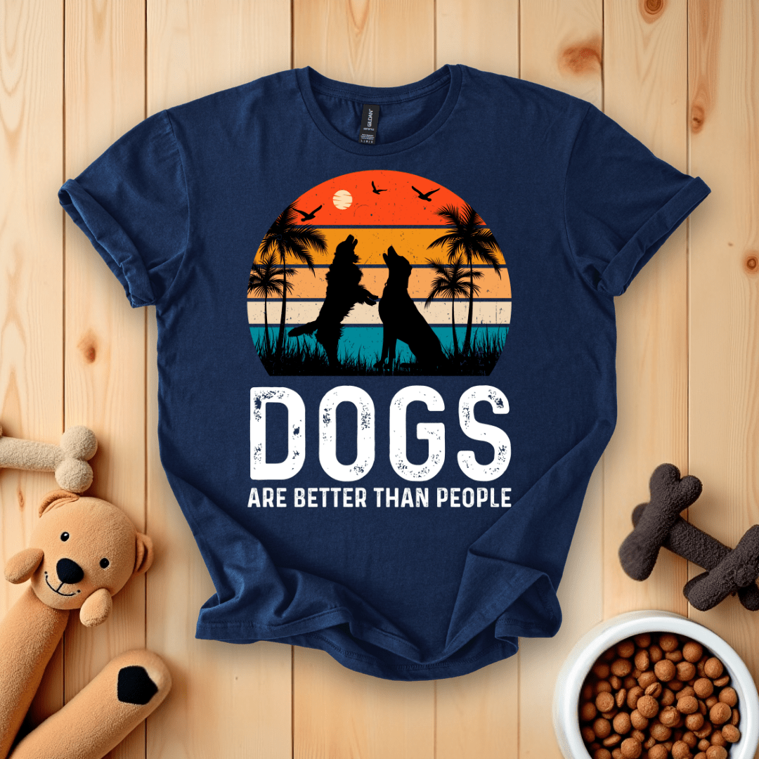 Navy / S Dogs Are Better Than People T-Shirt