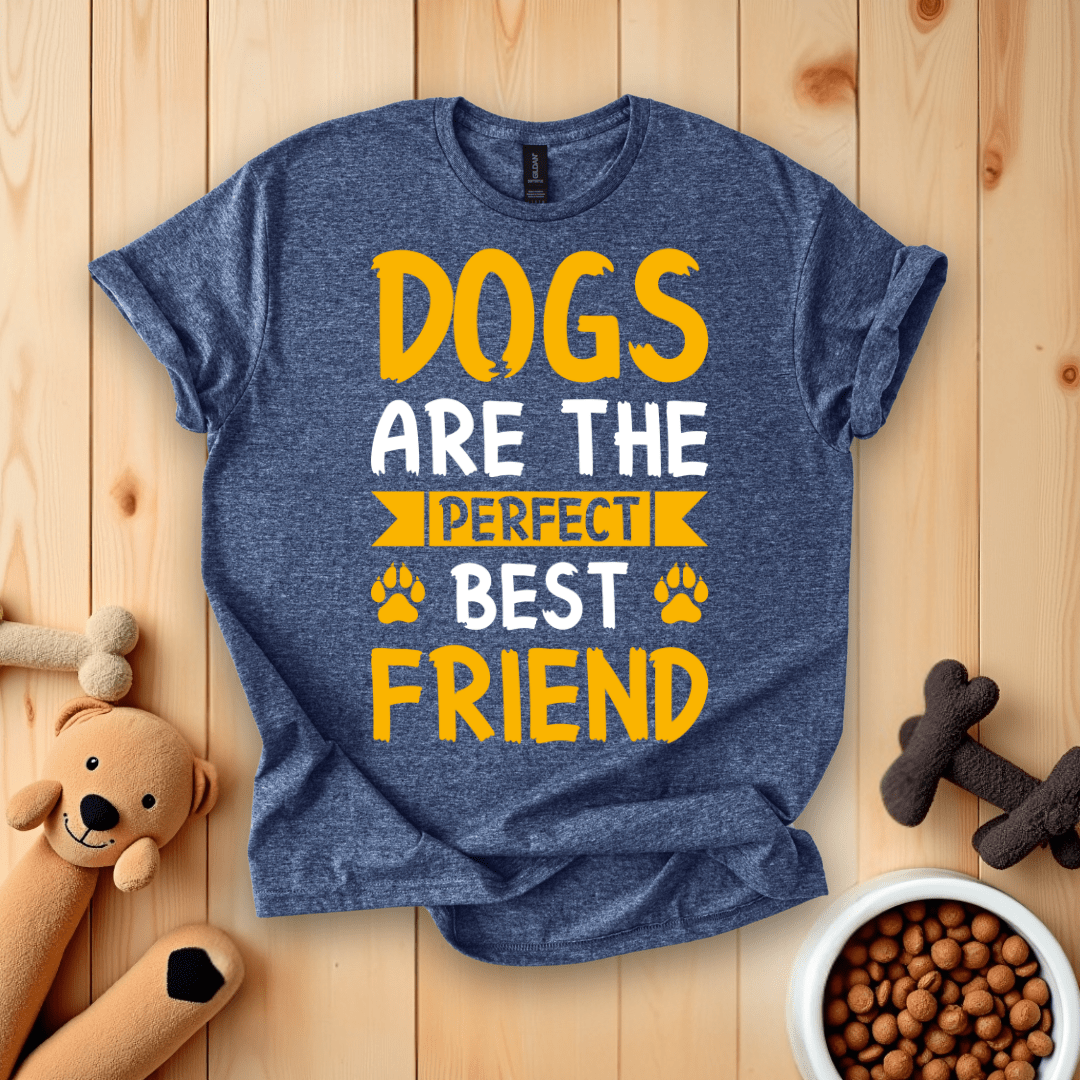 Heather Navy / S Dogs Are The Perfect Best Friend T-Shirt