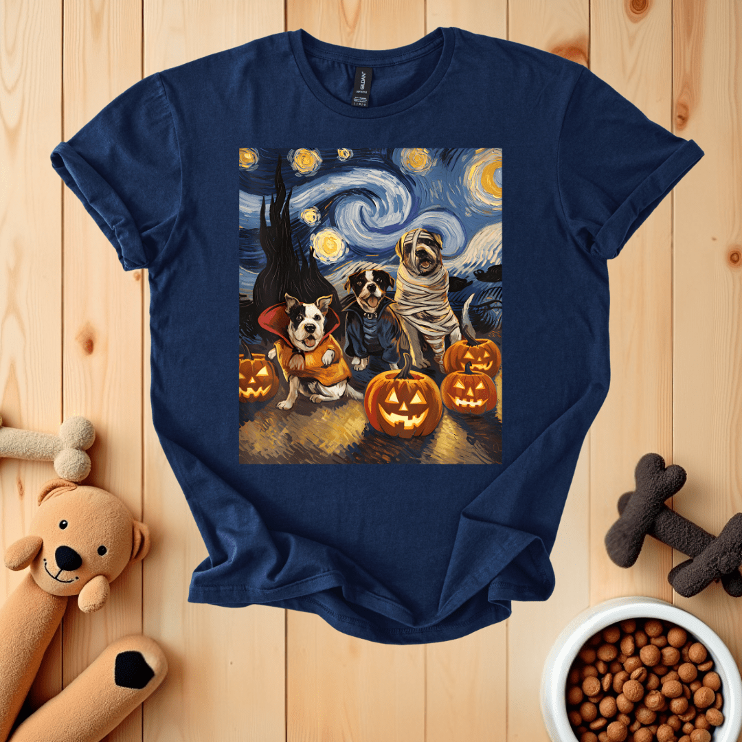 Navy / S Dogs Halloween T-Shirt