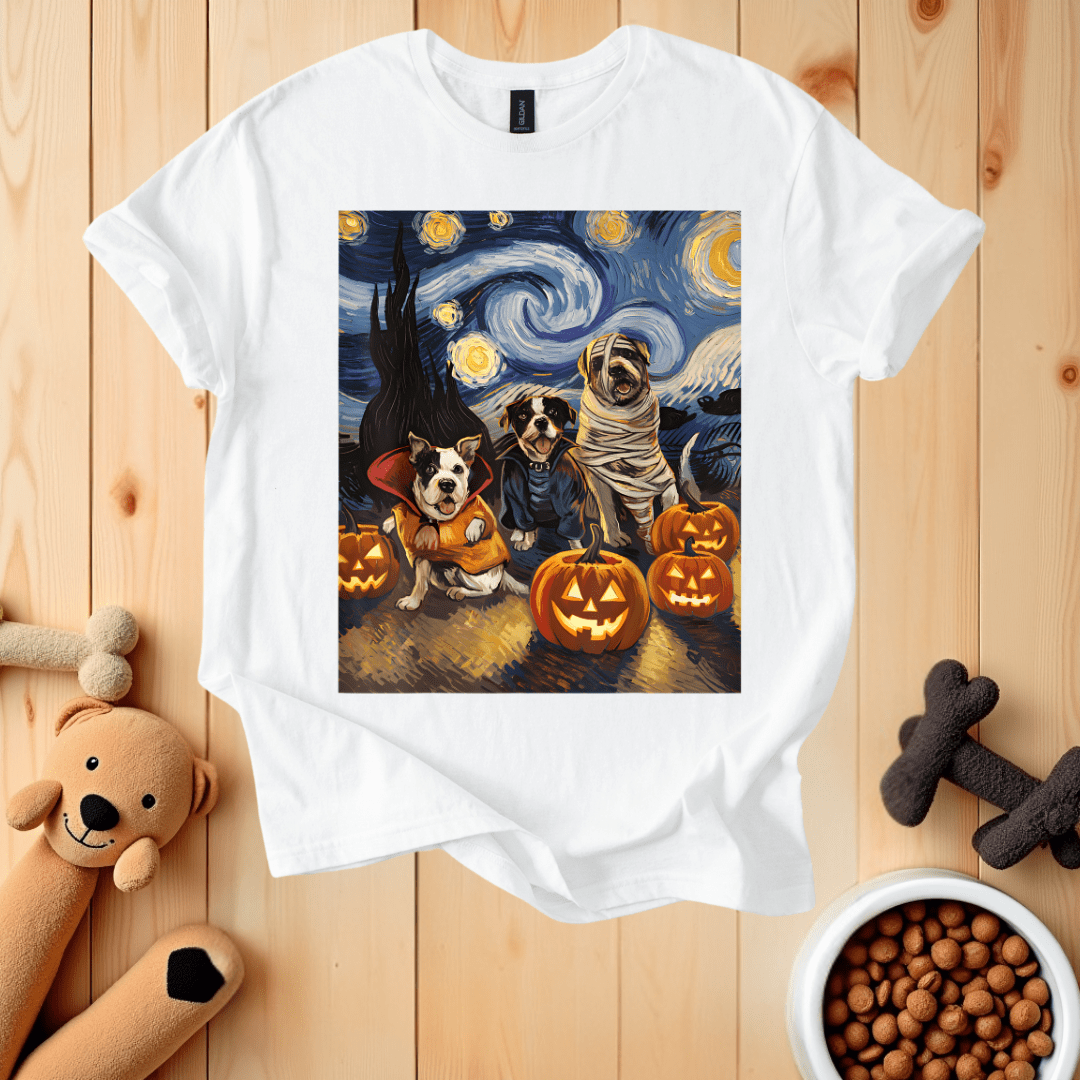 White / S Dogs Halloween T-Shirt