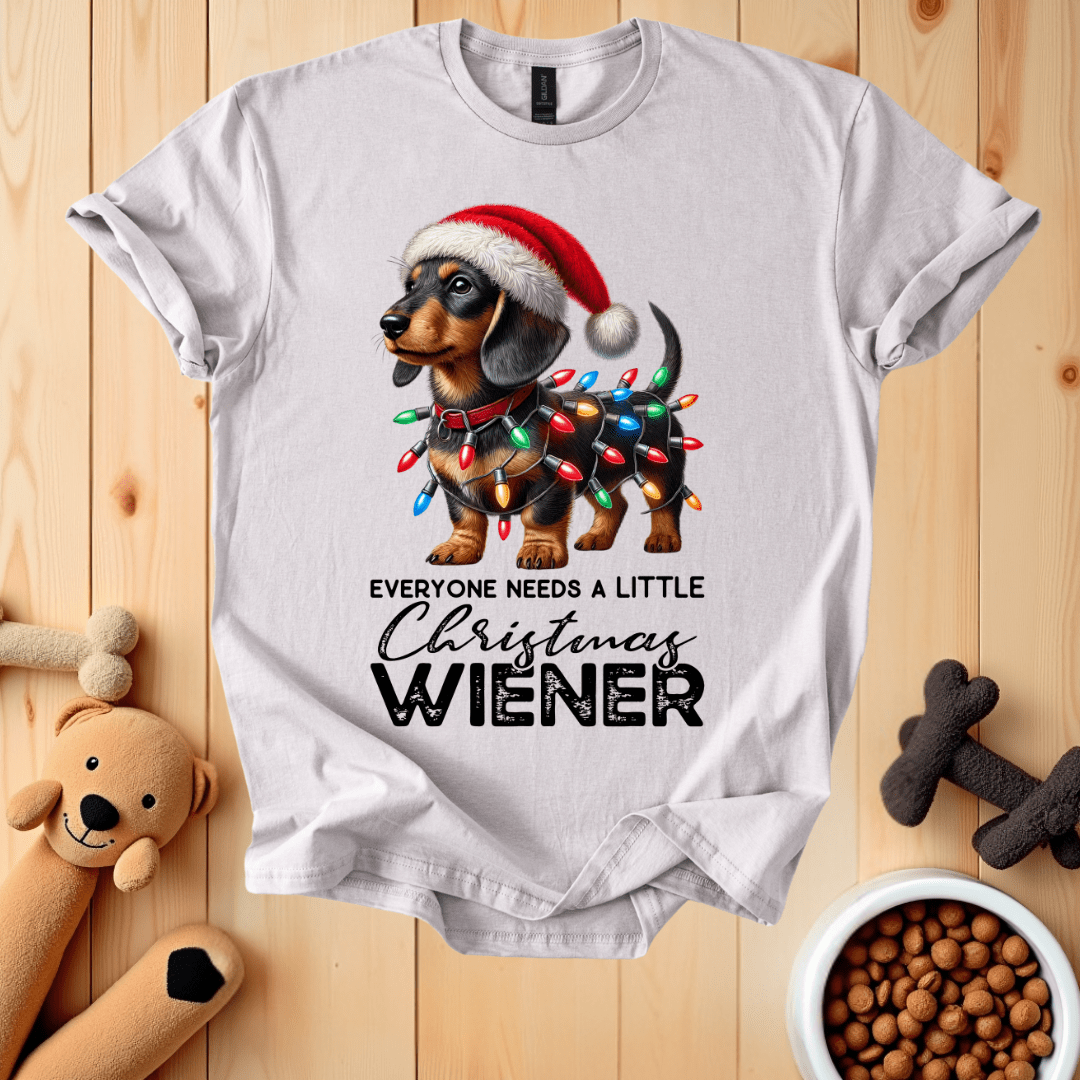 Ice Grey / S Everyone Needs A Little Christmas Wiener T-Shirt