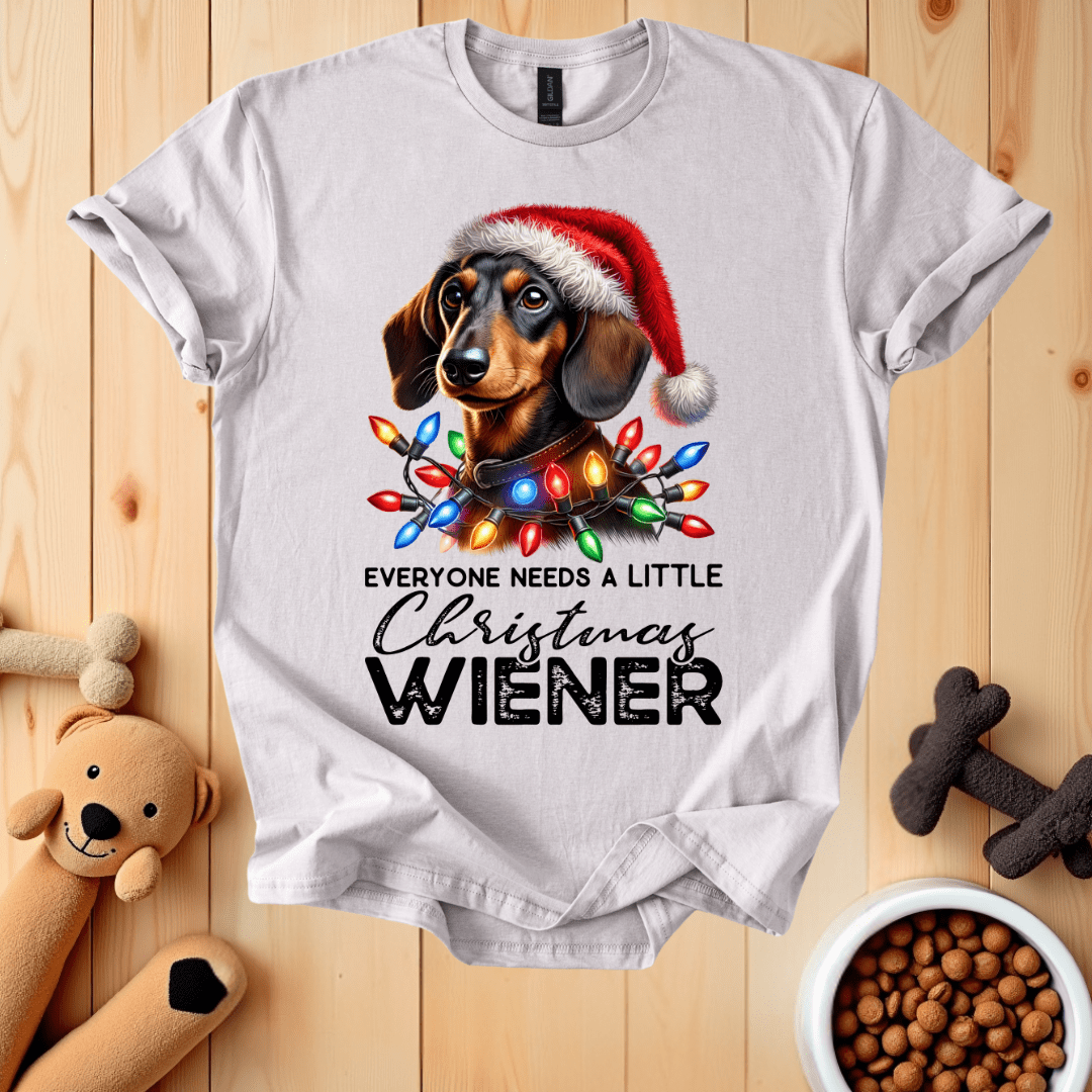 Ice Grey / S Everyone Needs A Little Christmas Wiener T-Shirt
