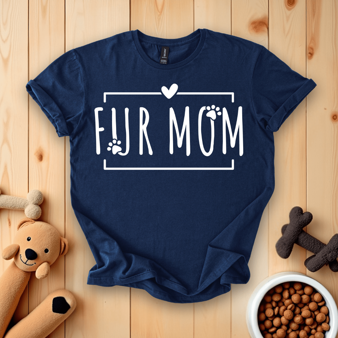 Navy / S Fur Mom T-Shirt