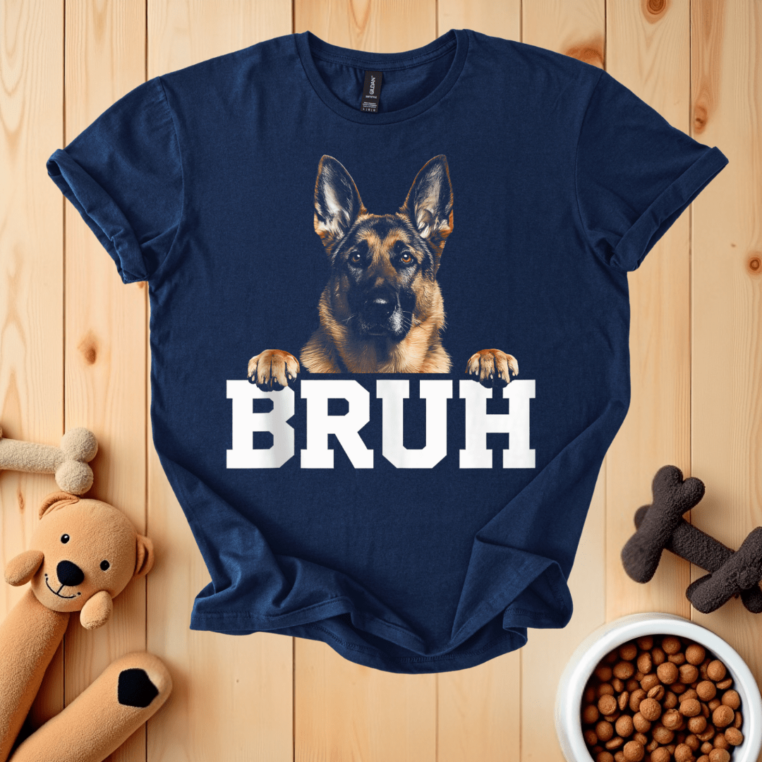 Navy / S German Shepherd Bruh T-Shirt