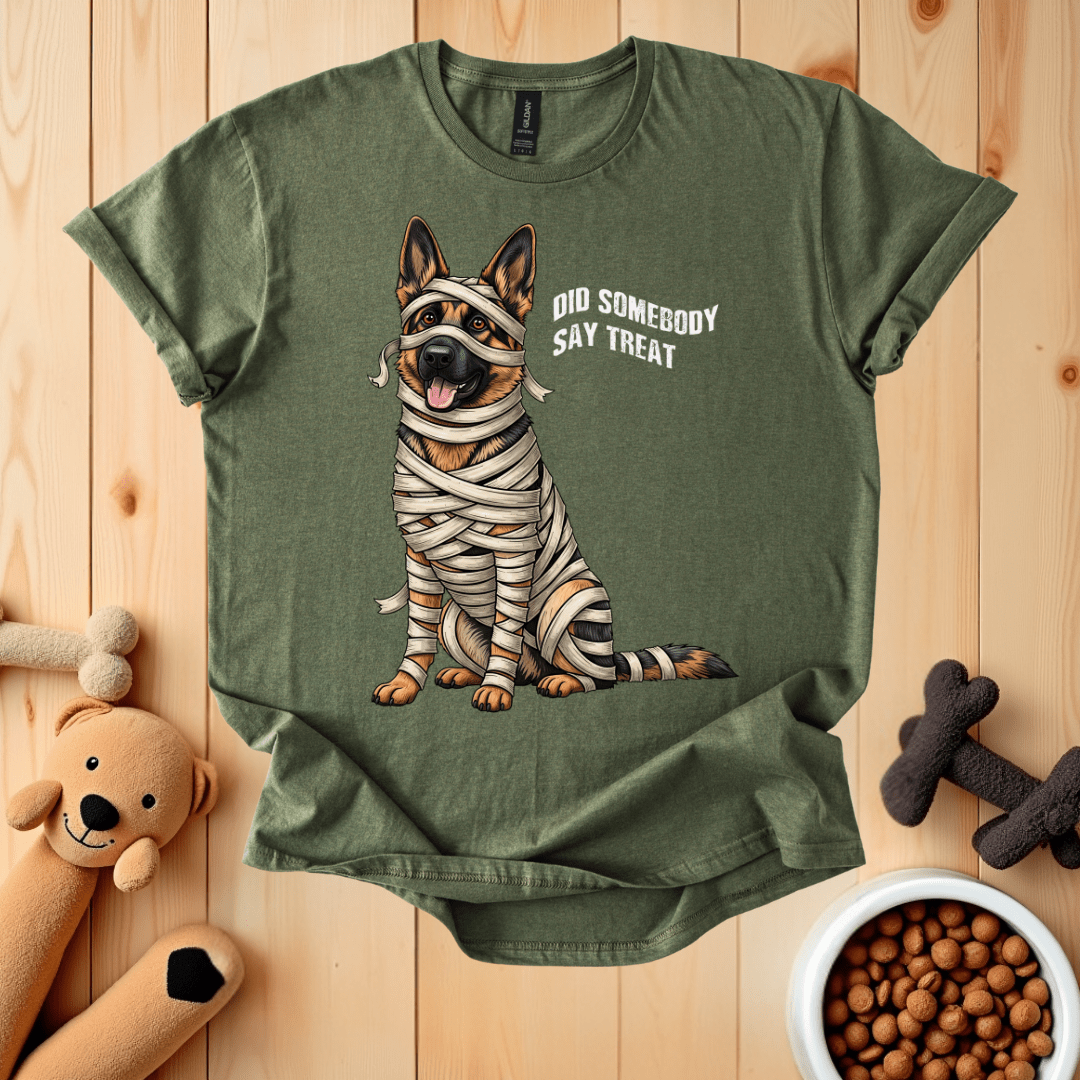 Military Green / S German Shepherd Mummy T-Shirt