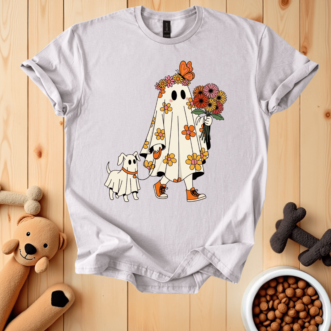 Ice Grey / S Ghost Walking Dog T-Shirt