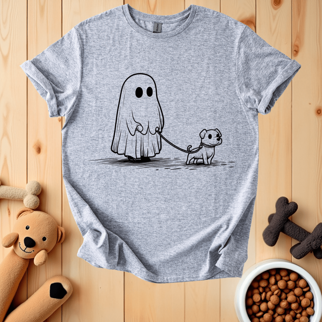Sport Grey / S Ghost Walking Dog T-Shirt