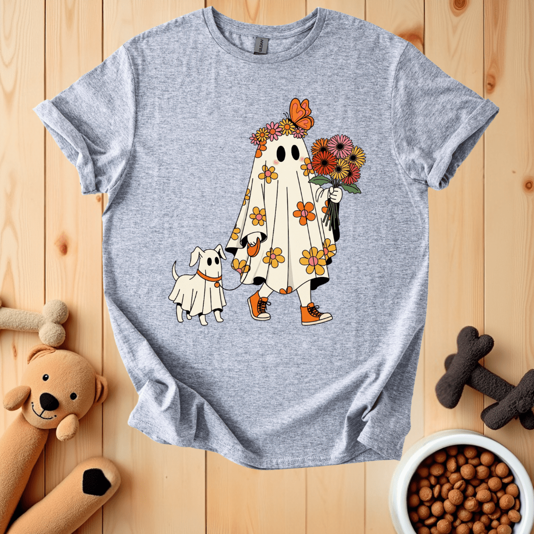 Sport Grey / S Ghost Walking Dog T-Shirt