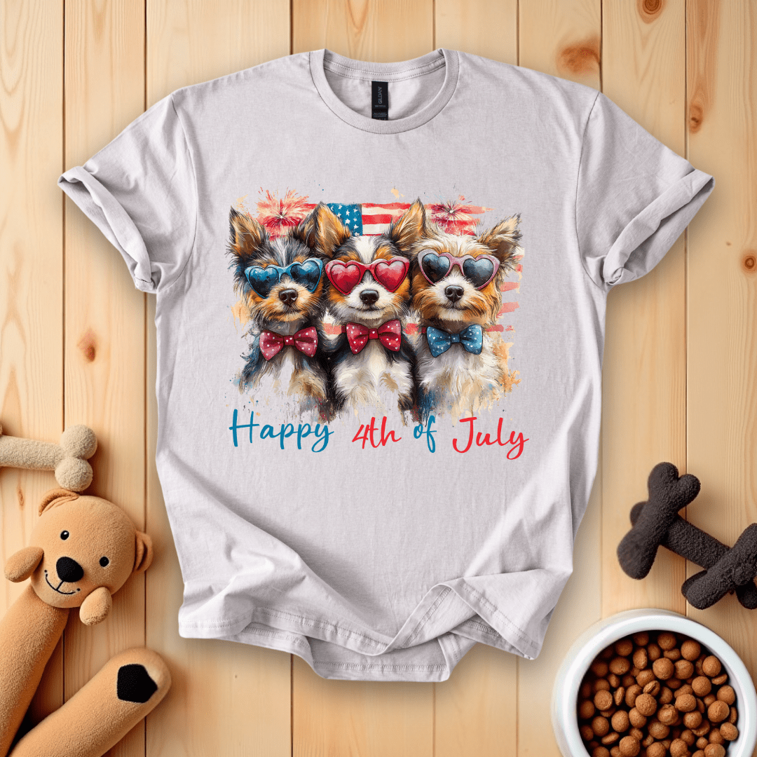 Ice Grey / S Happy 4Th Of July T-Shirt