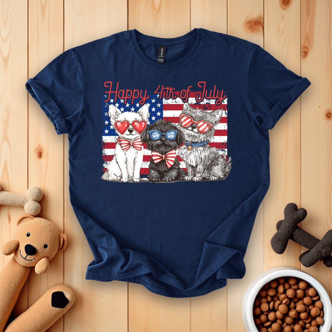 Navy / S Happy 4Th Of July T-Shirt