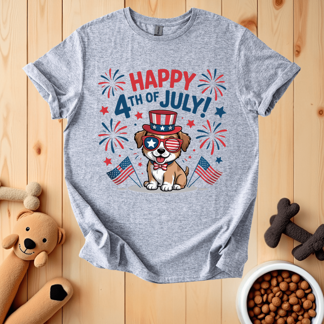 Sport Grey / S Happy 4Th Of July T-Shirt