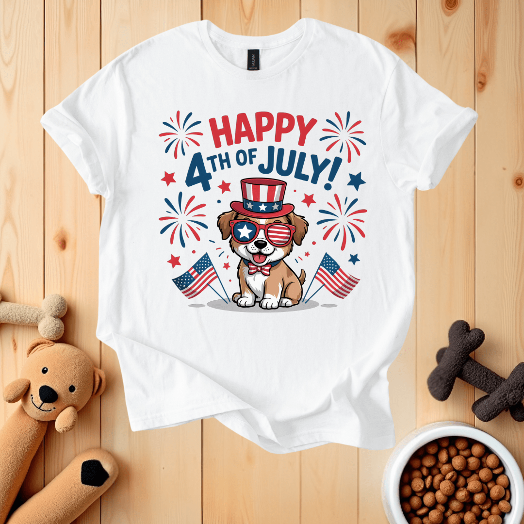 White / S Happy 4Th Of July T-Shirt