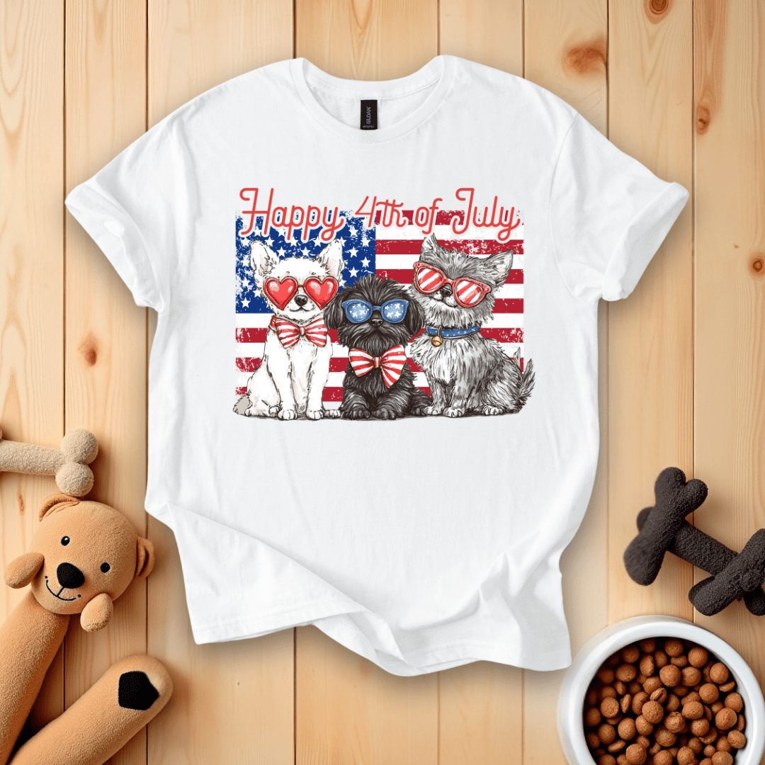 White / S Happy 4Th Of July T-Shirt
