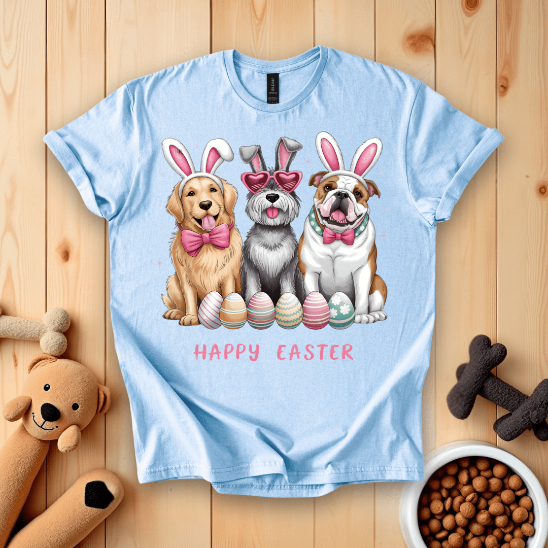 Light Blue / S Happy Easter Dogs T-Shirt