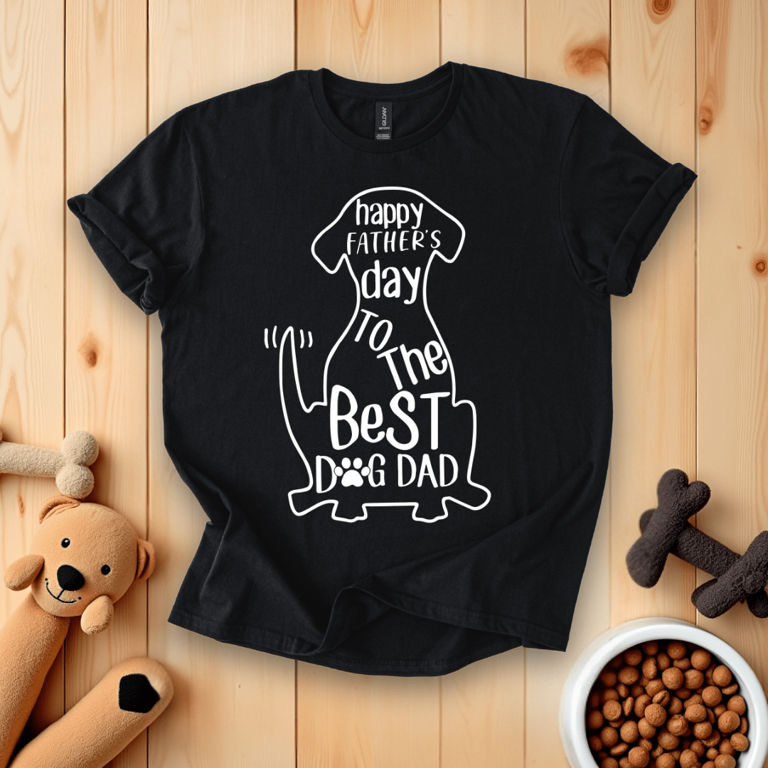 Black / S Happy Father's Day To The Best Dog Dad T-Shirt